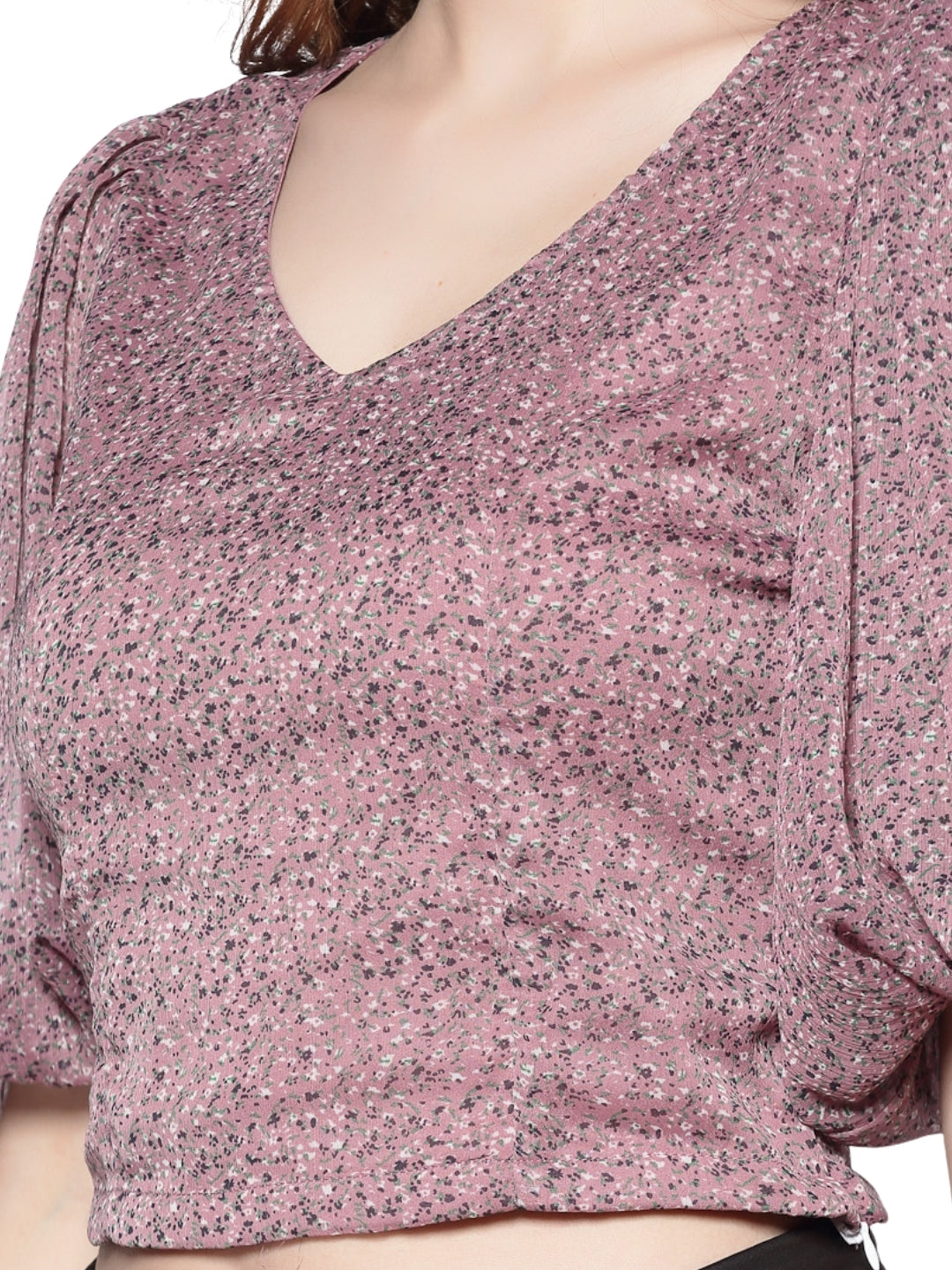Sera crop top volume sleeve