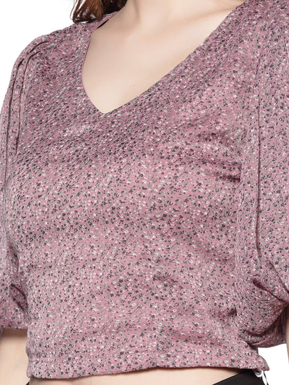 Sera crop top volume sleeve