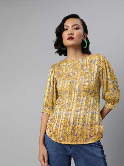 Front tie volume sleeve top