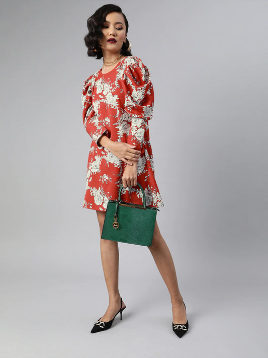 Floral print A line dress