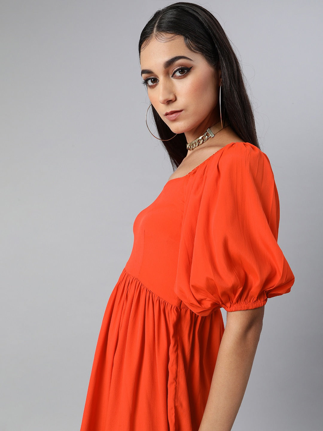 Fit and flare volume dress