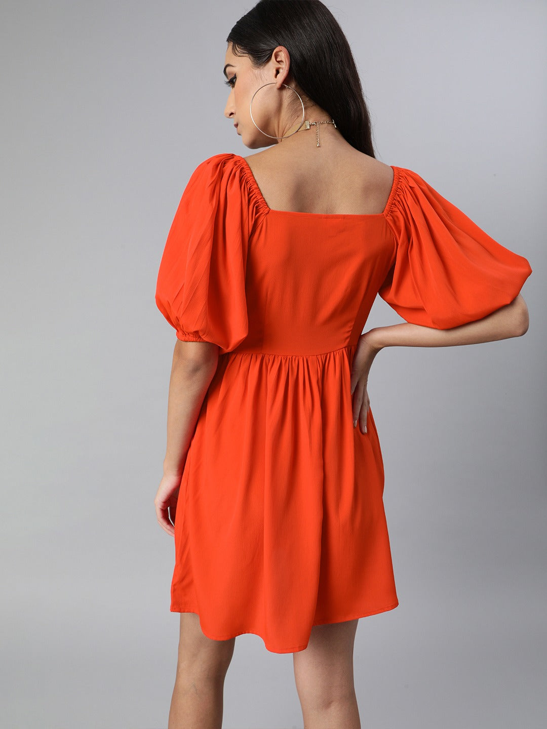 Fit and flare volume dress