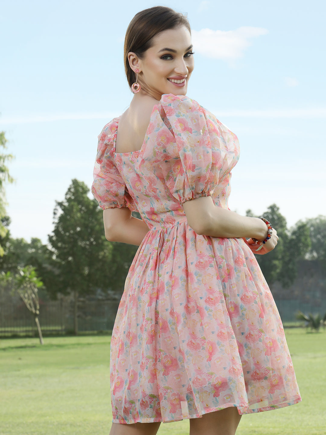 Voulme Sleeve Party Dress