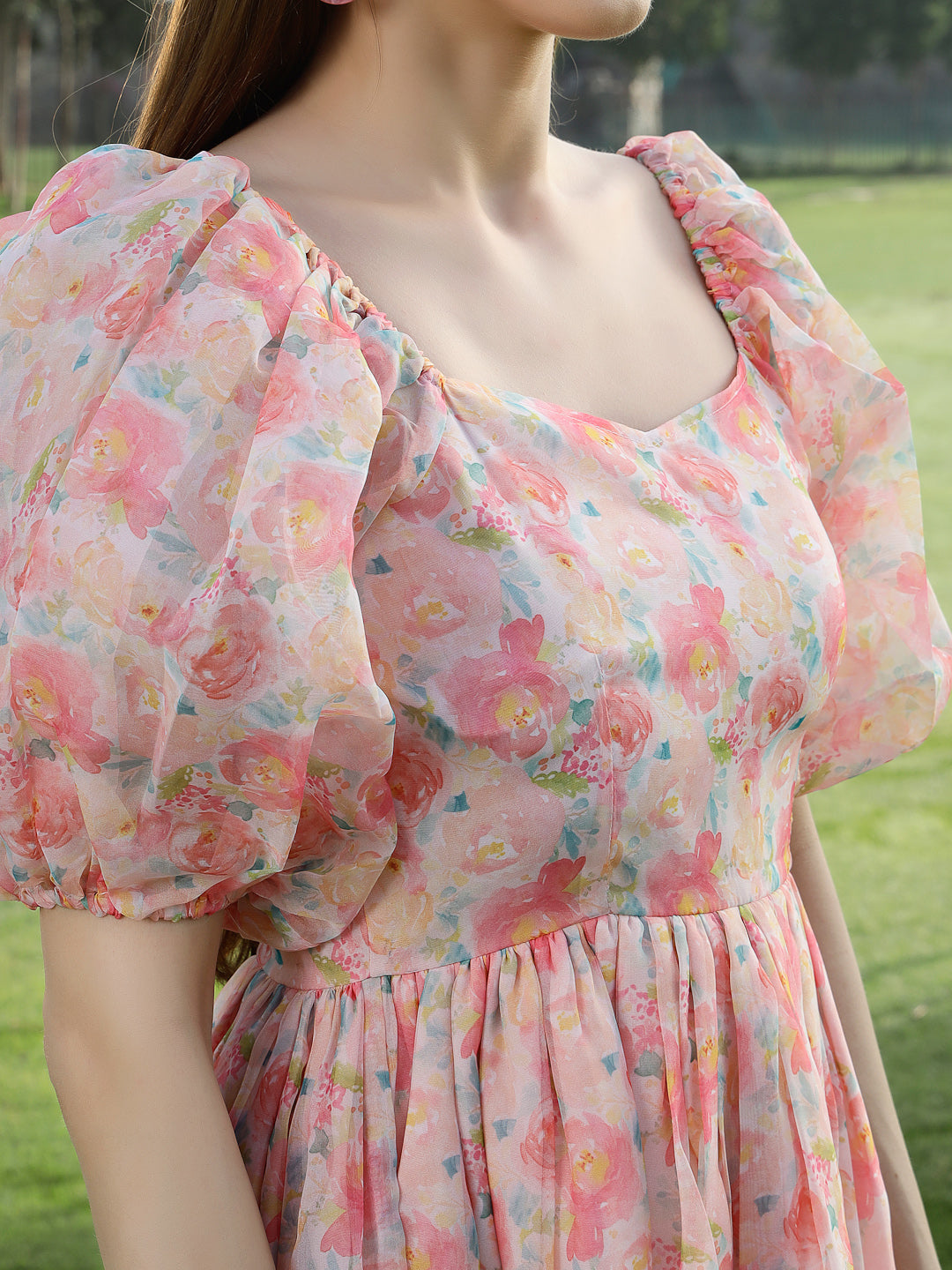 Voulme Sleeve Party Dress