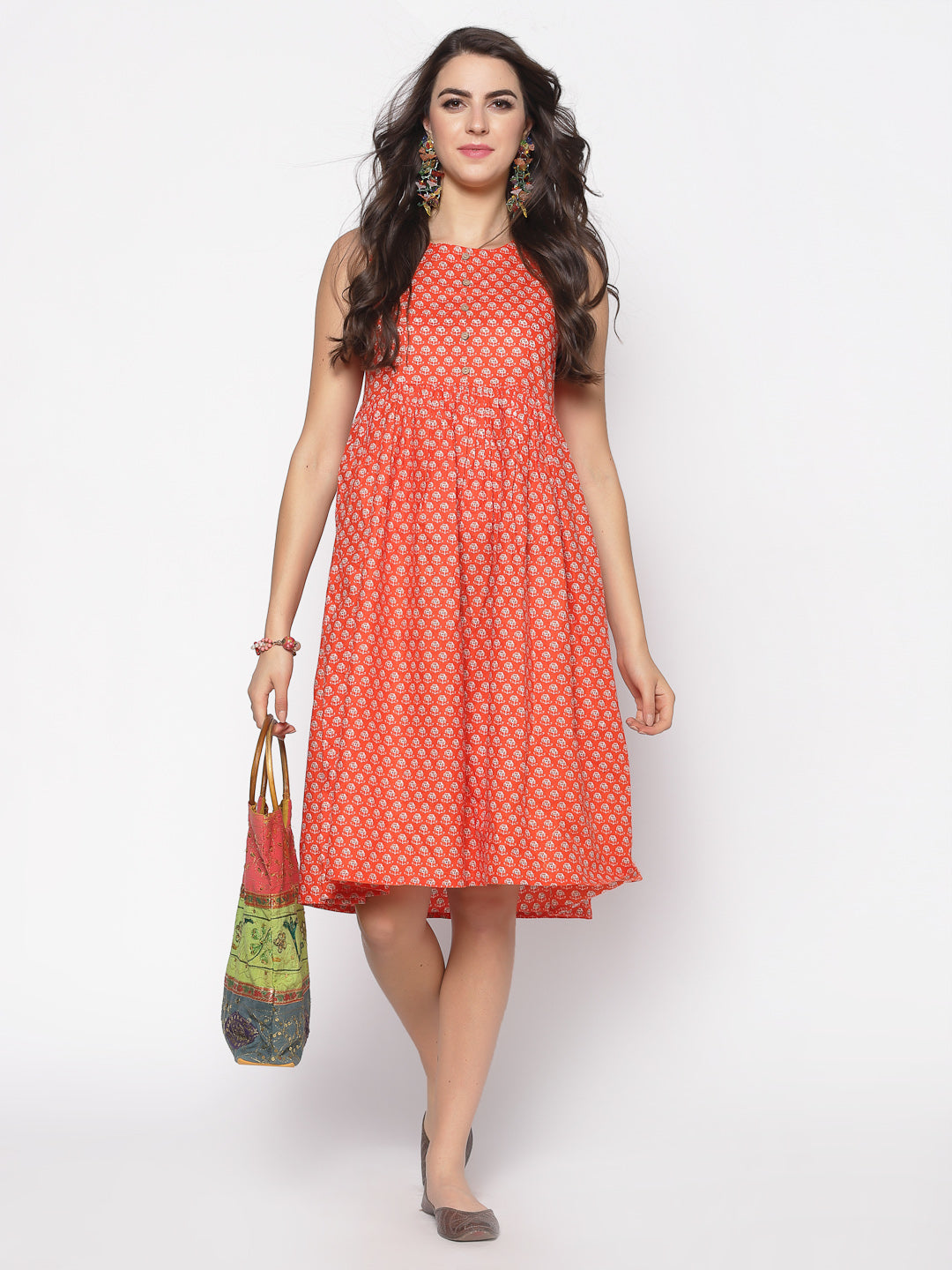 Earthy Print Dress