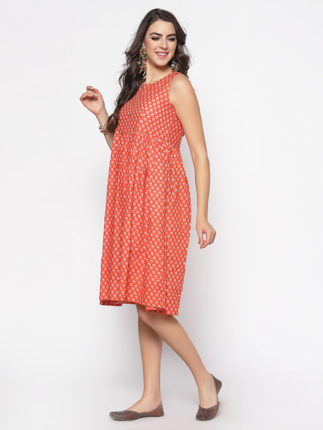 Earthy Print Dress