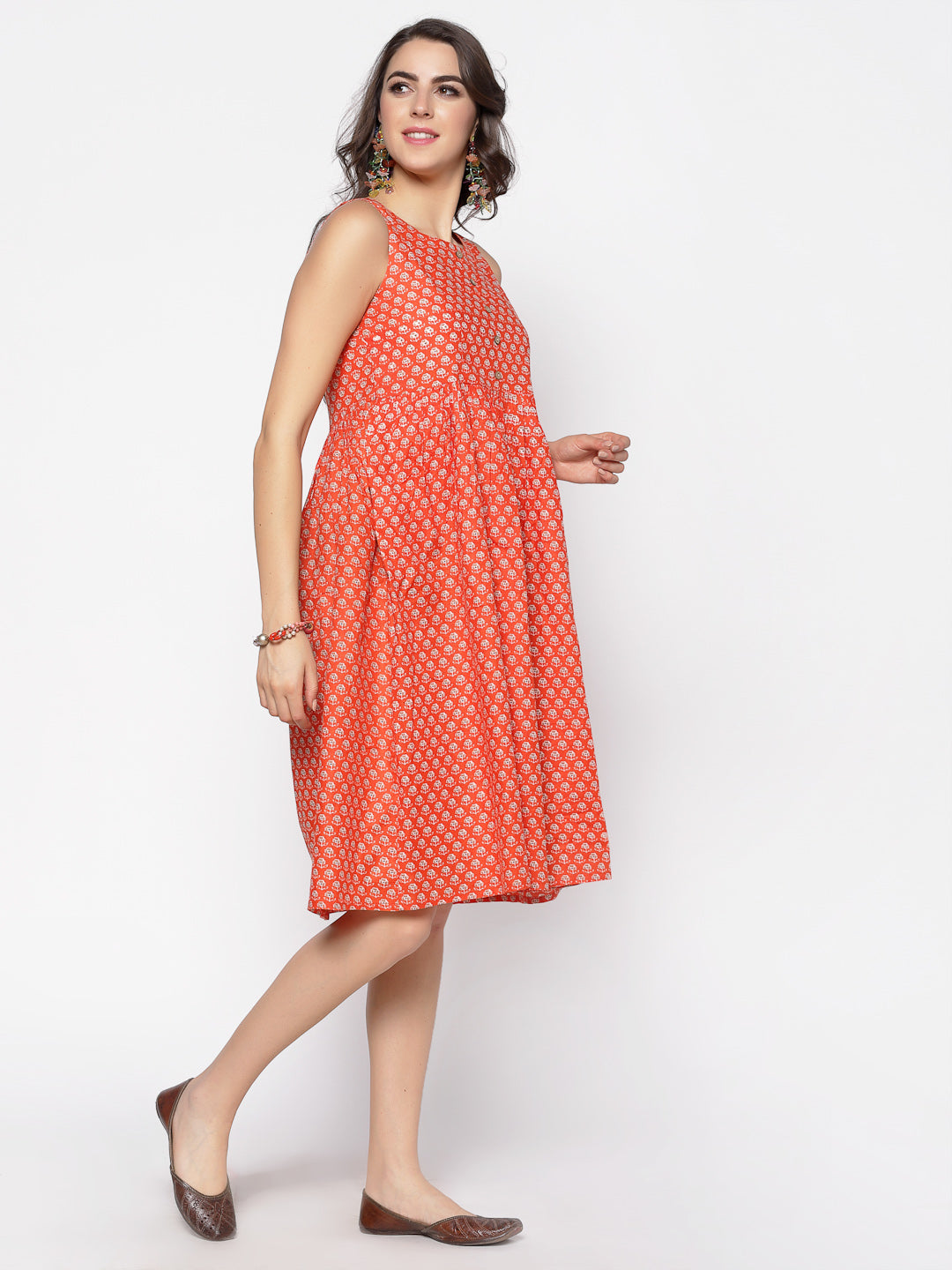 Earthy Print Dress