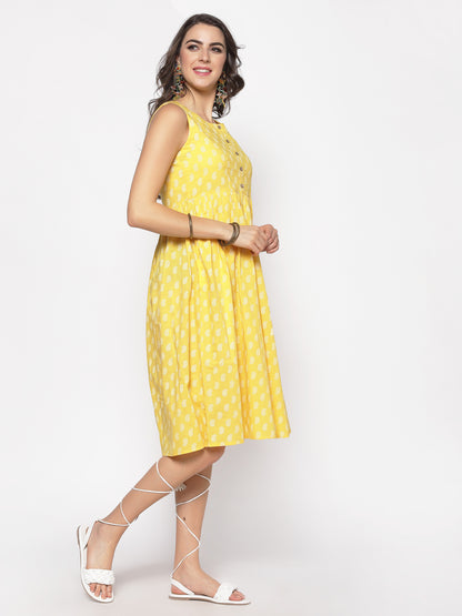 Earthy Print Dress