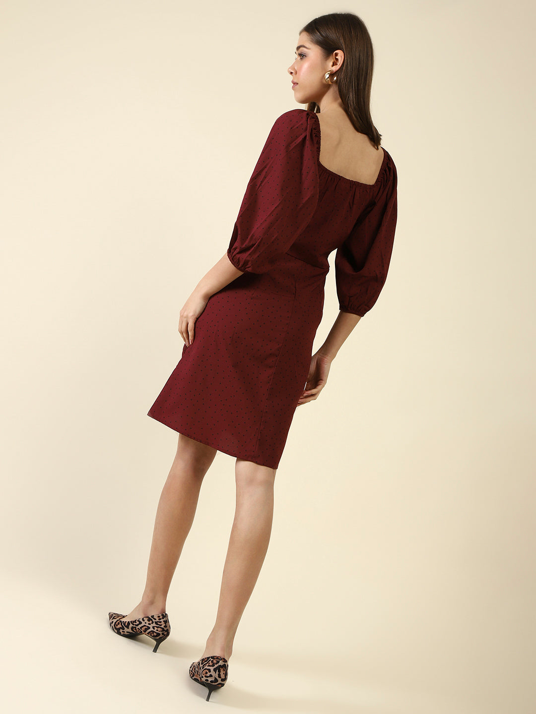 Burgundy Tulip dress