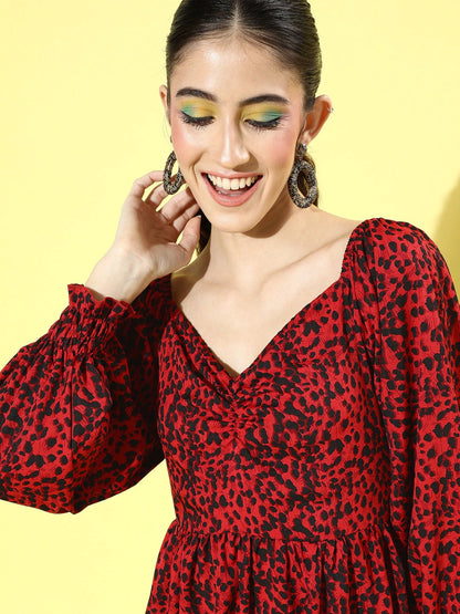 Full sleeve fit & flare dress