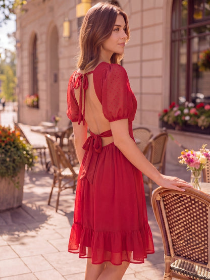 Chiffon A line Mini Dress