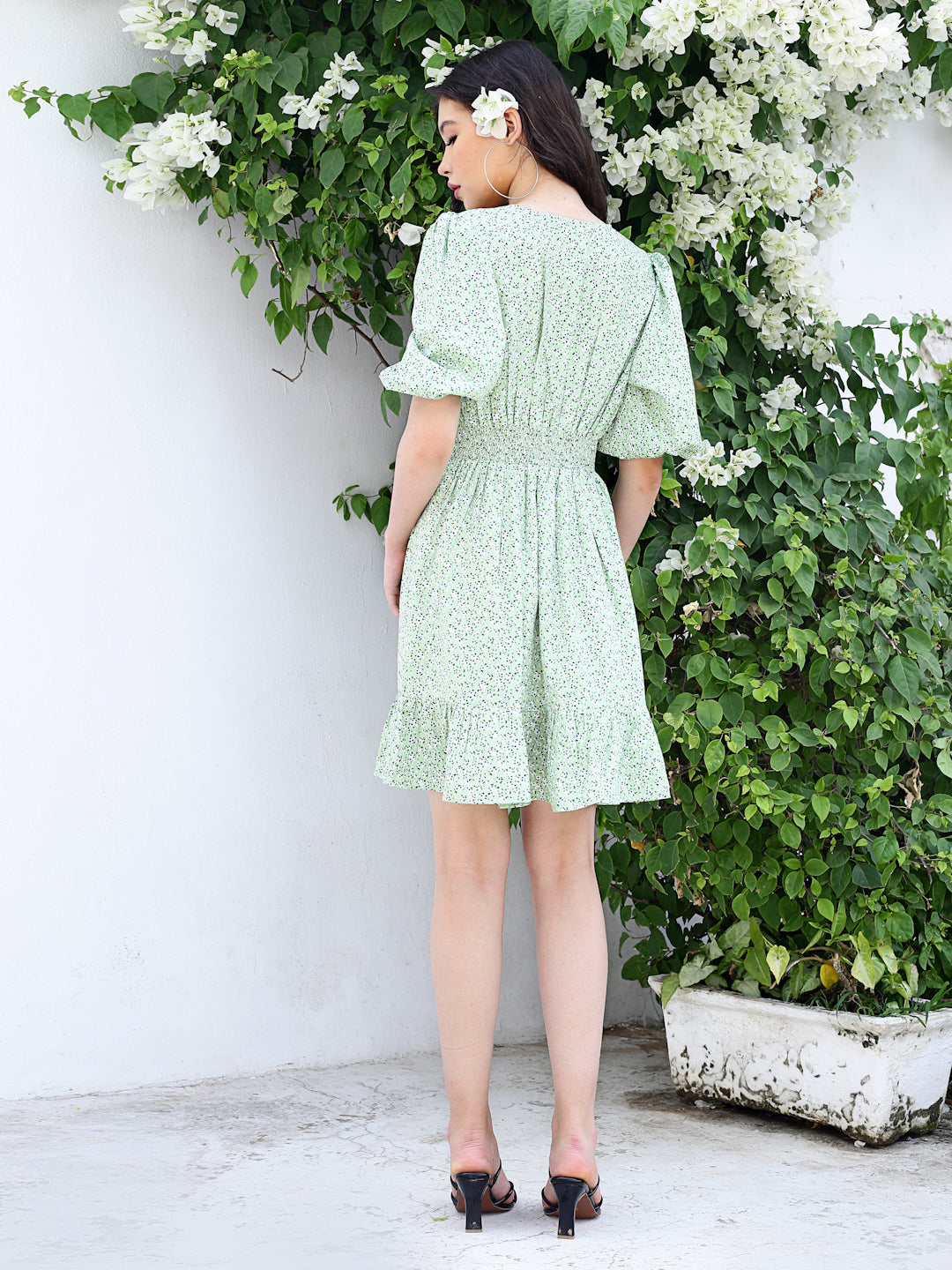 Mint Floral Mini Dress