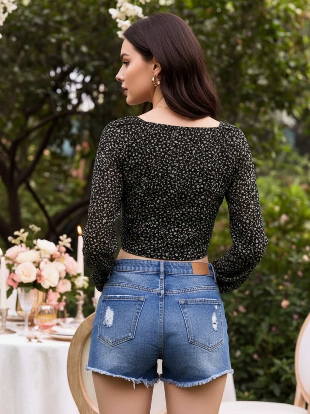 Sera Black Tie up top