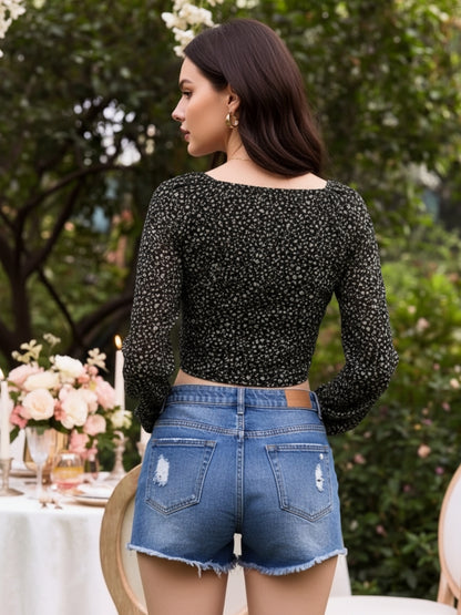 Sera Black Tie up top