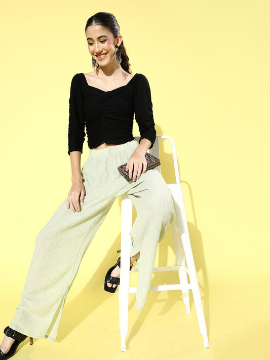 Ruched sleeve top
