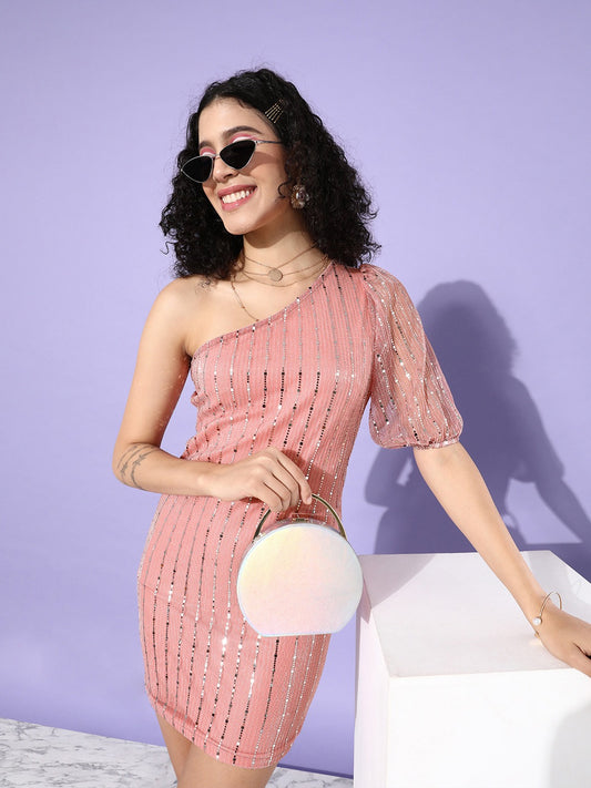 One Shoulder Party Dress