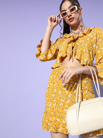 Two Pc Frill Dress