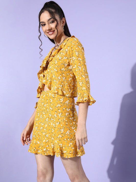 Two Pc Frill Dress