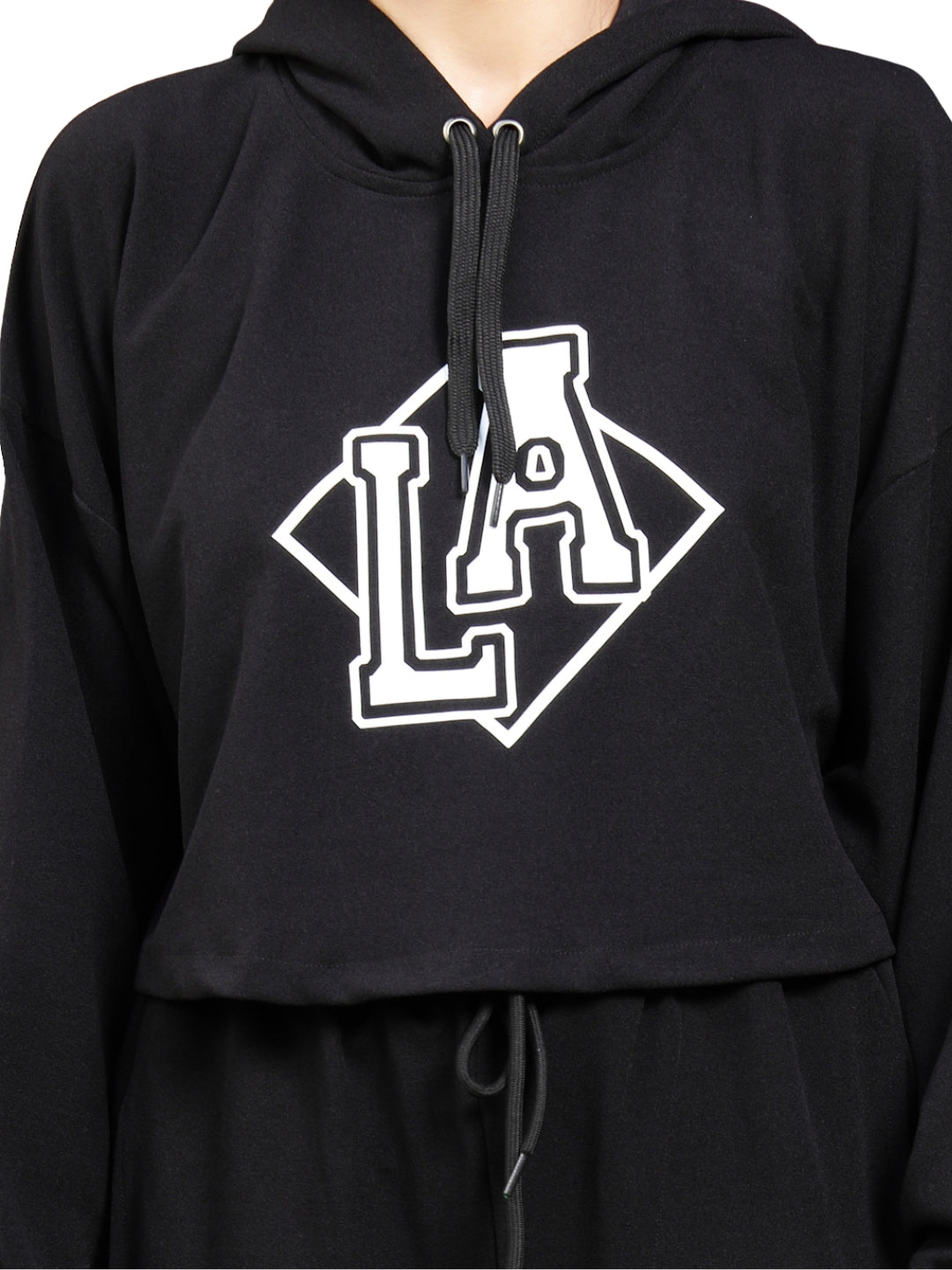 Sera Women Solid Long Sleeves Hood Co-ord-Set