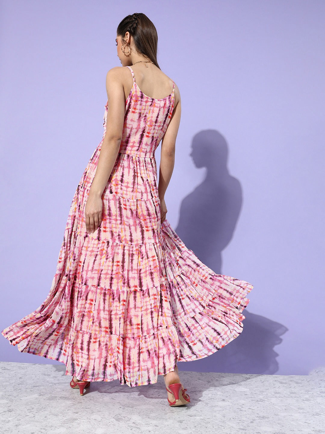 Pink Maxi Floral Dress