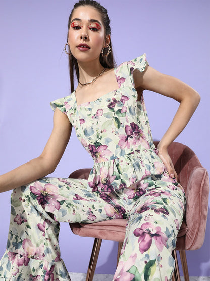 Two Pc Frill Jumpsuit