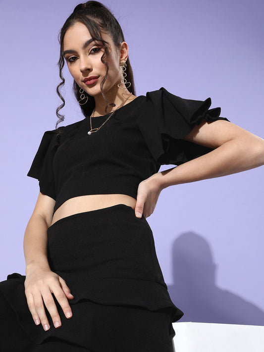 Two Pc Frill Dress