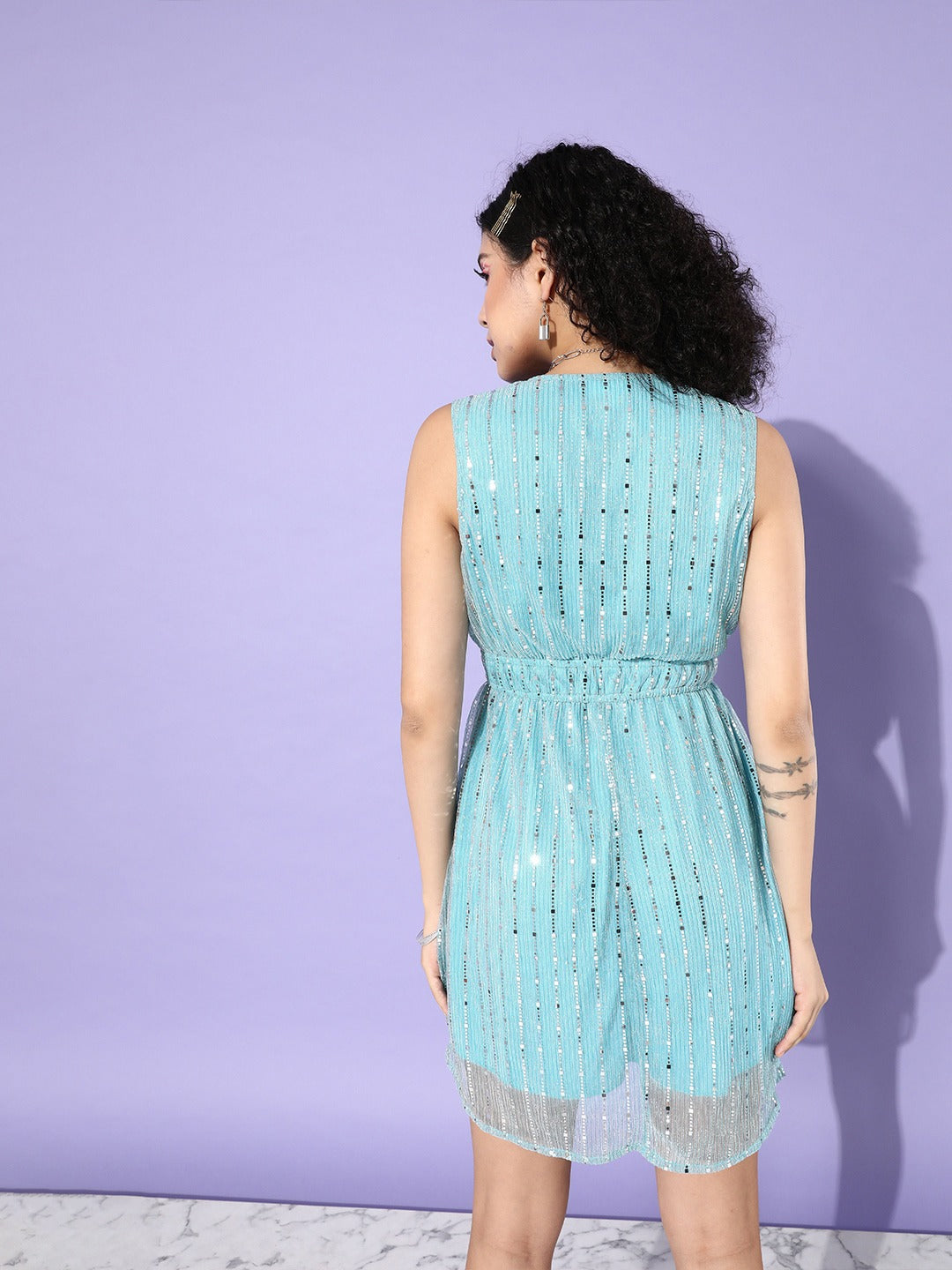 Overlap Front Party Dress