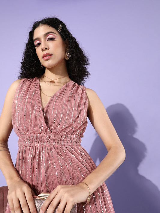 Overlap Front Party Dress