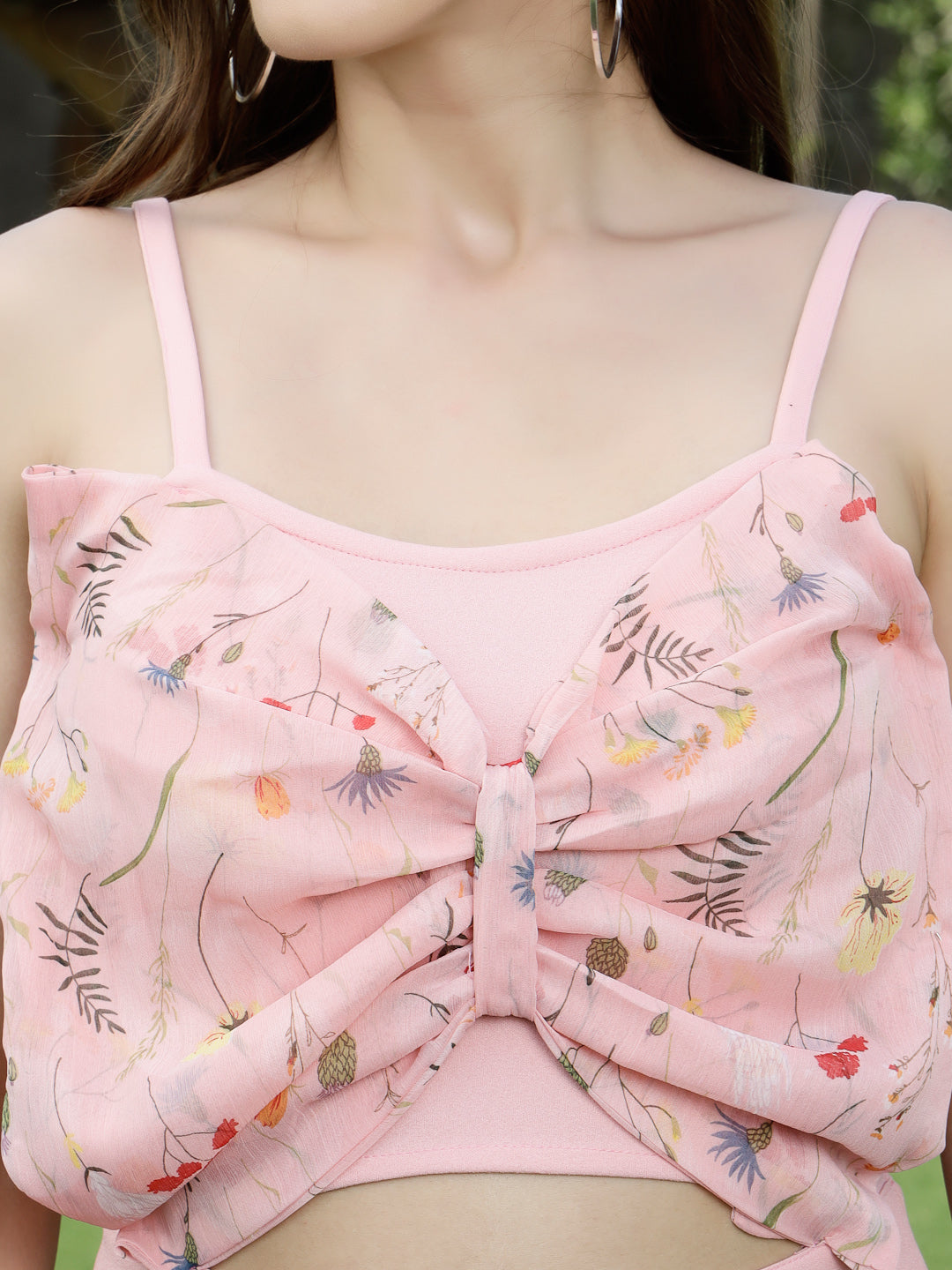 Pink Printed Mini Dress