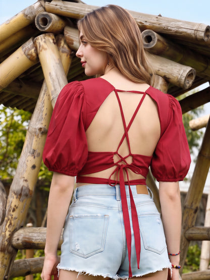 Crepe  Crop Top
