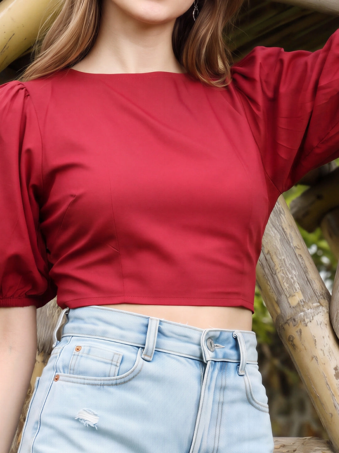 Crepe  Crop Top