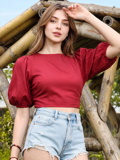 Crepe  Crop Top