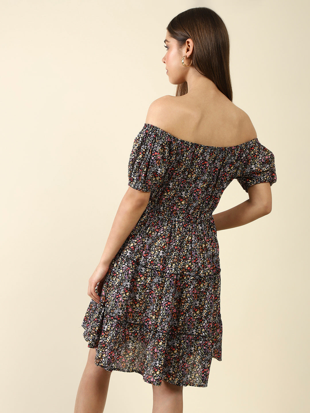 Black Fit-flare MiniDress