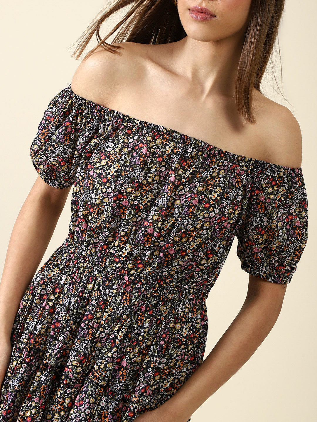 Black Fit-flare MiniDress