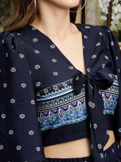 Top And Skirt Printed Set
