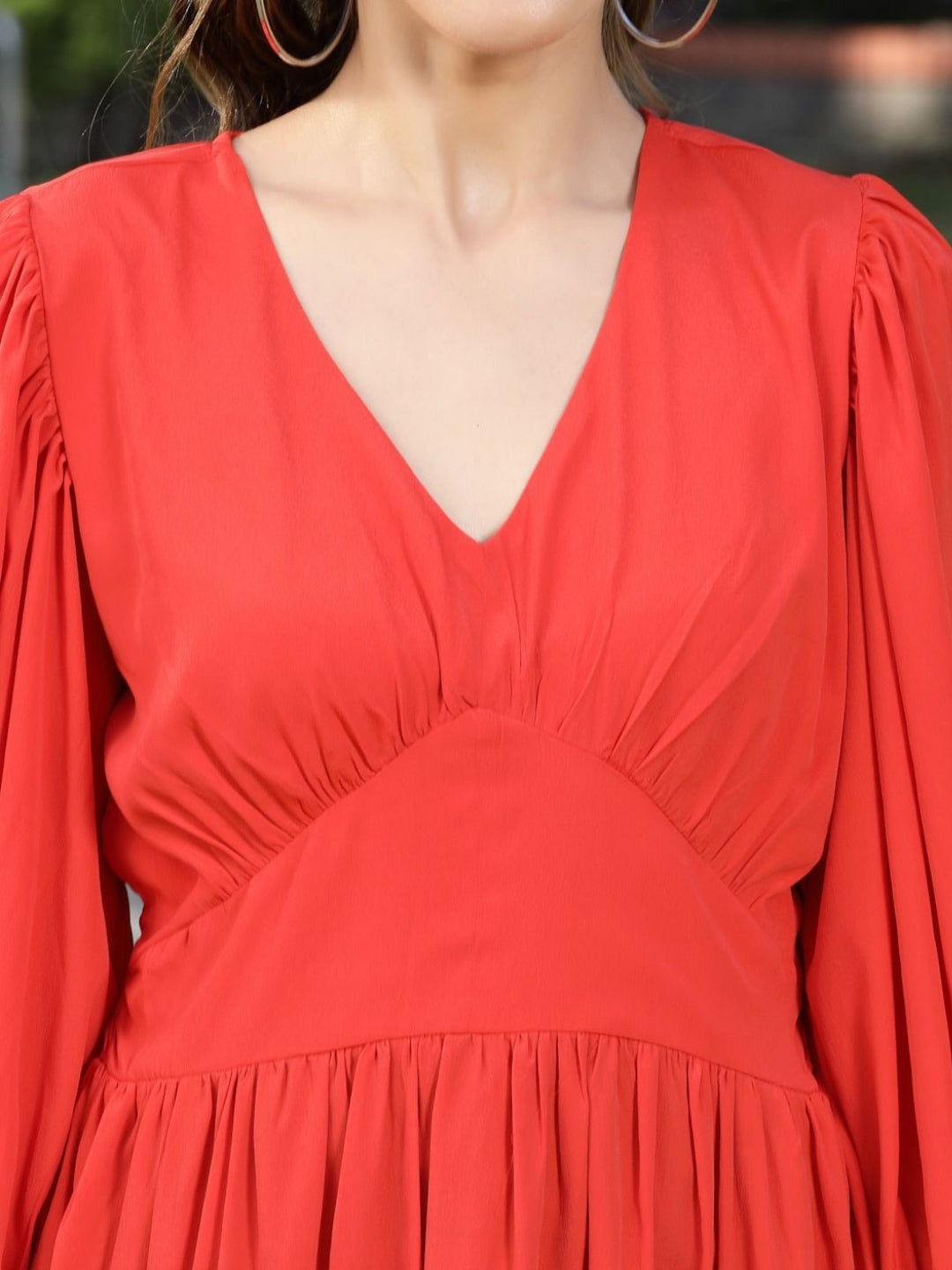 Crepe Mini Waisted Dress