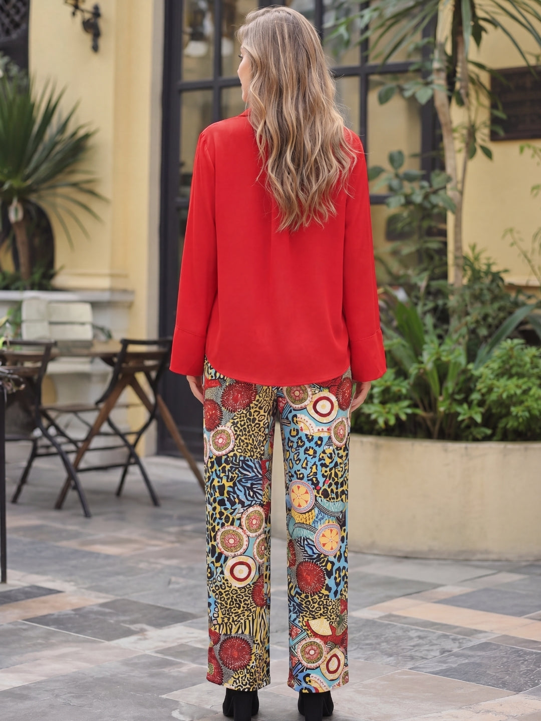 Satin Straight Fit Trouser