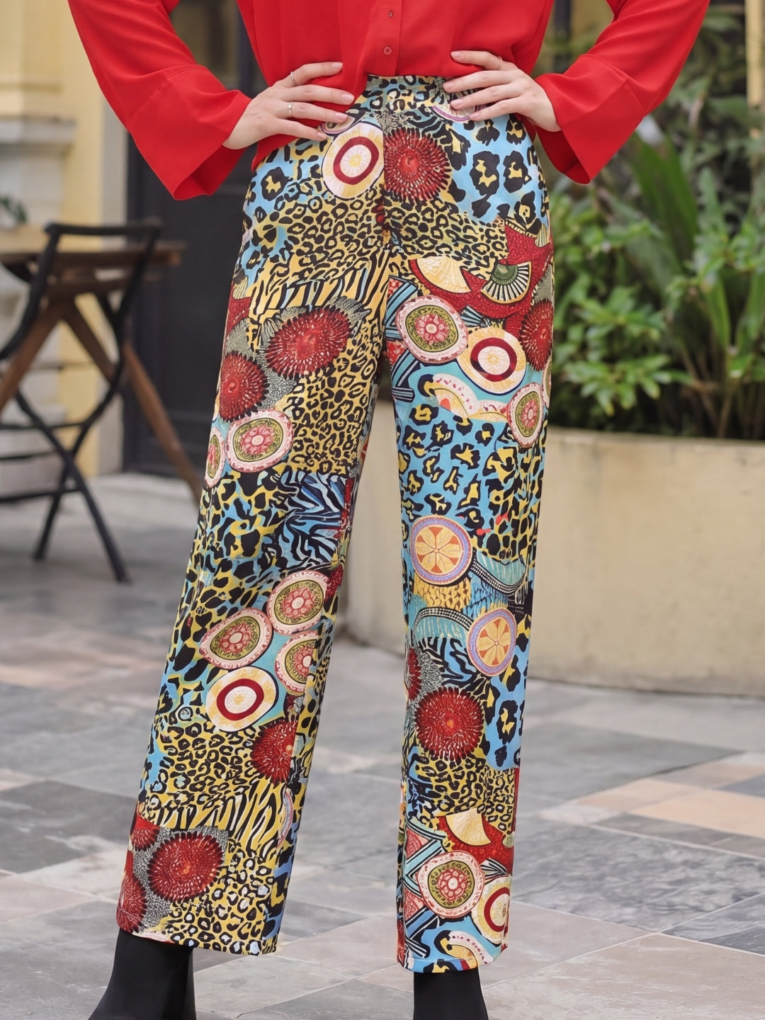 Satin Straight Fit Trouser