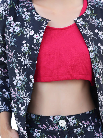 Sera Printed Long Sleeves Bohemian Crop Shrug