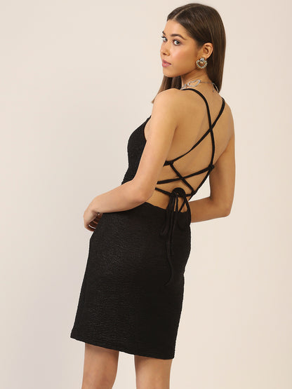 Black Bodycon Mini Dress