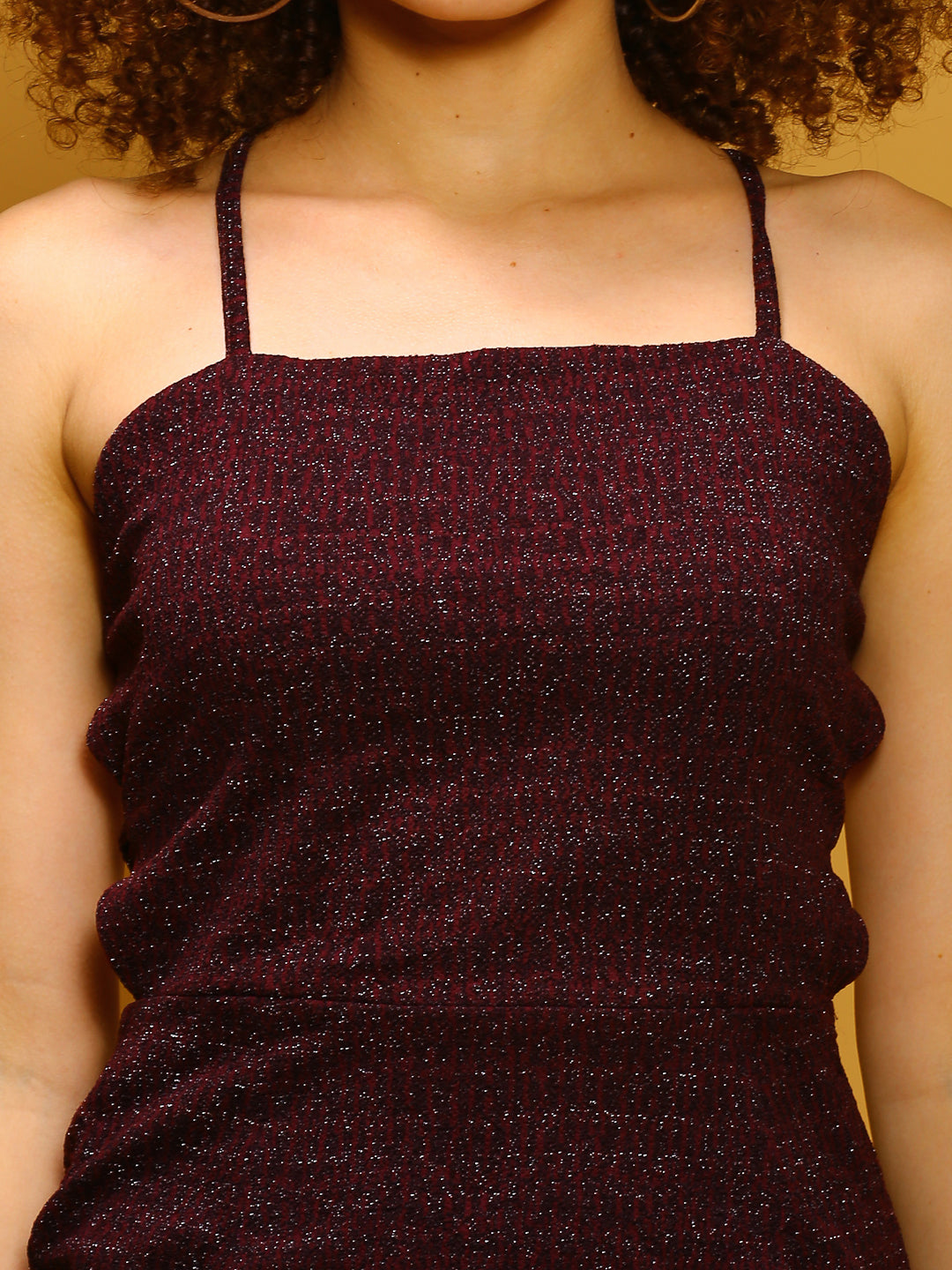 Wine  Strech mini dress