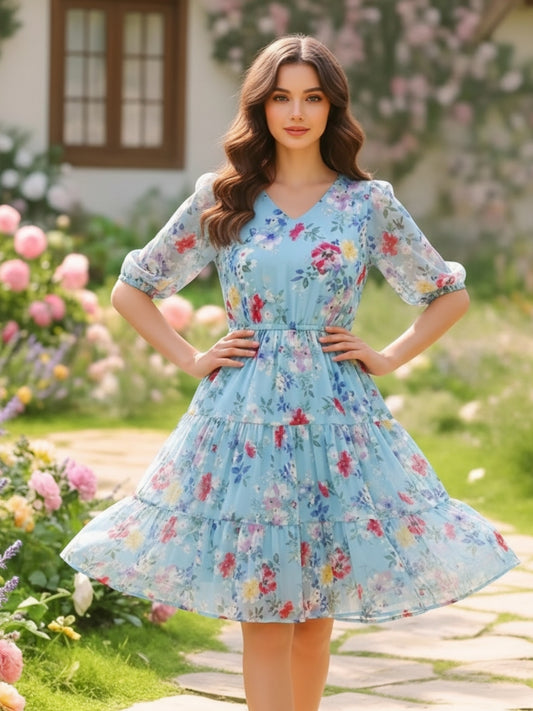 Light Weight Flowy Pastel Twirl Dress