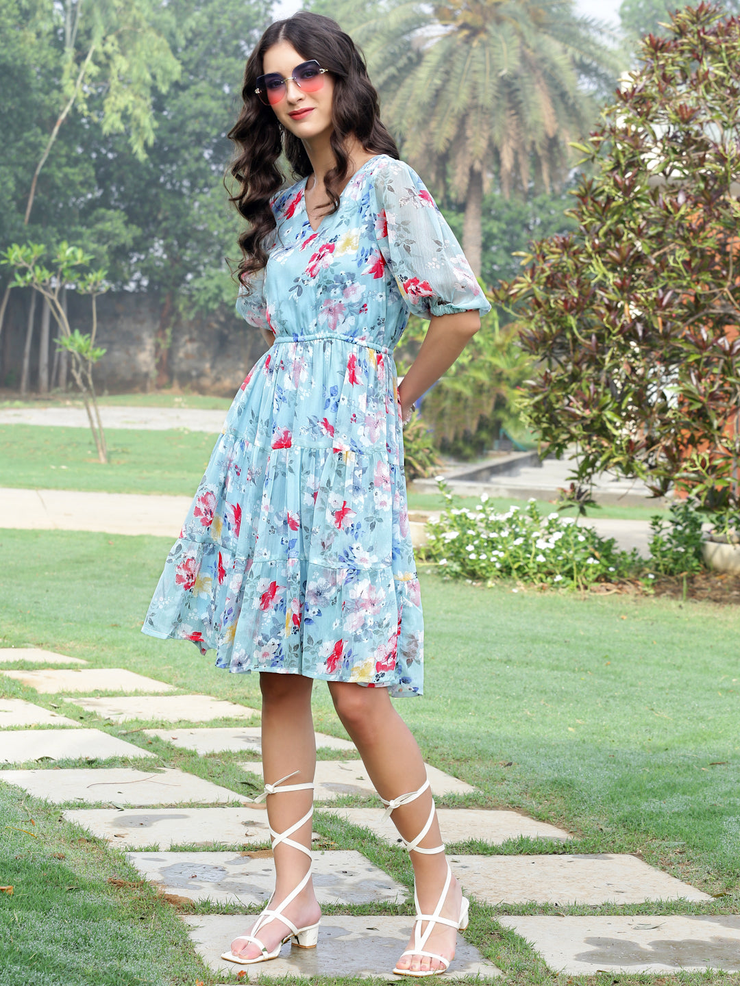 Light Weight Flowy Pastel Twirl Dress – Sera Light Weight Flowy Pastel Twirl Dress – Sera