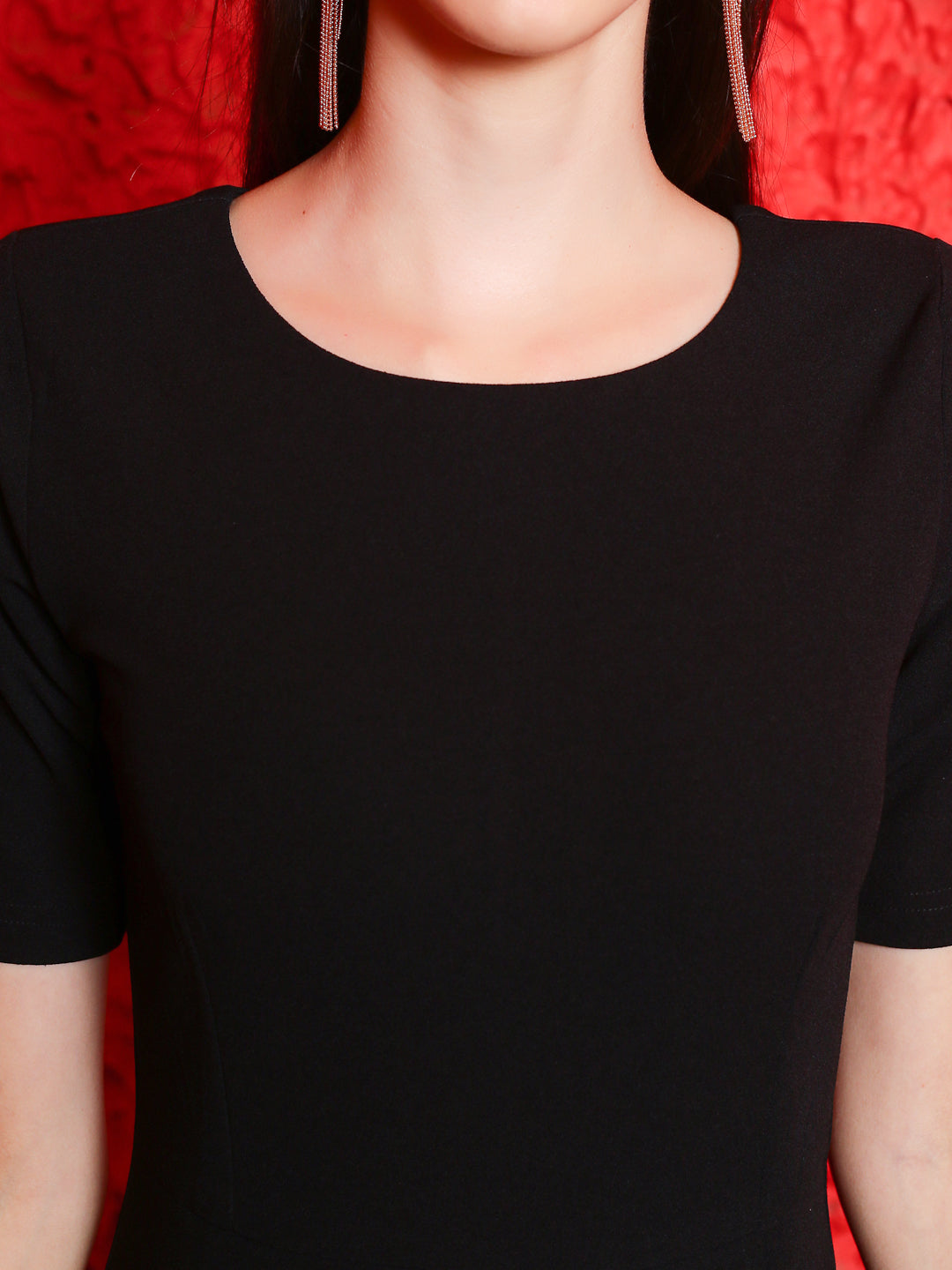 Black solid Mini  Dress