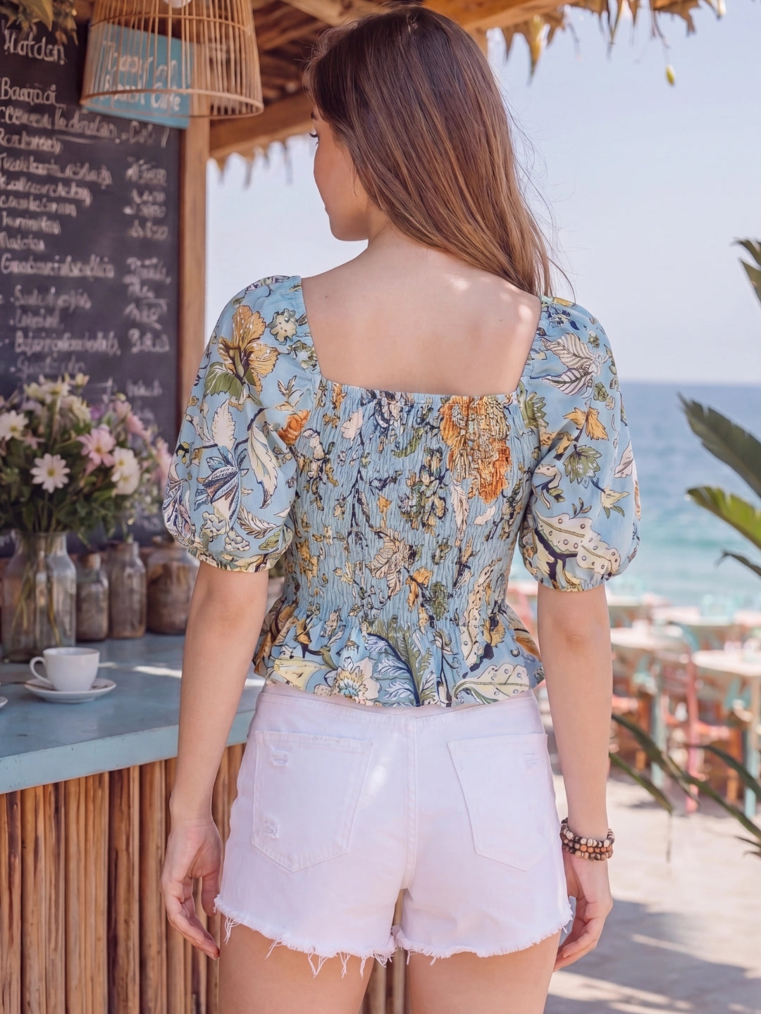 Cotton Smock Crop Top