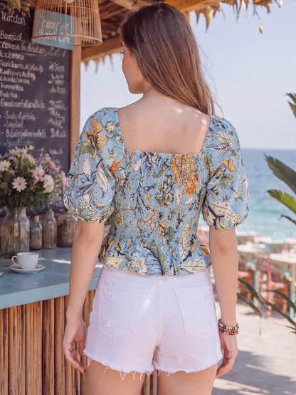 Cotton Smock Crop Top