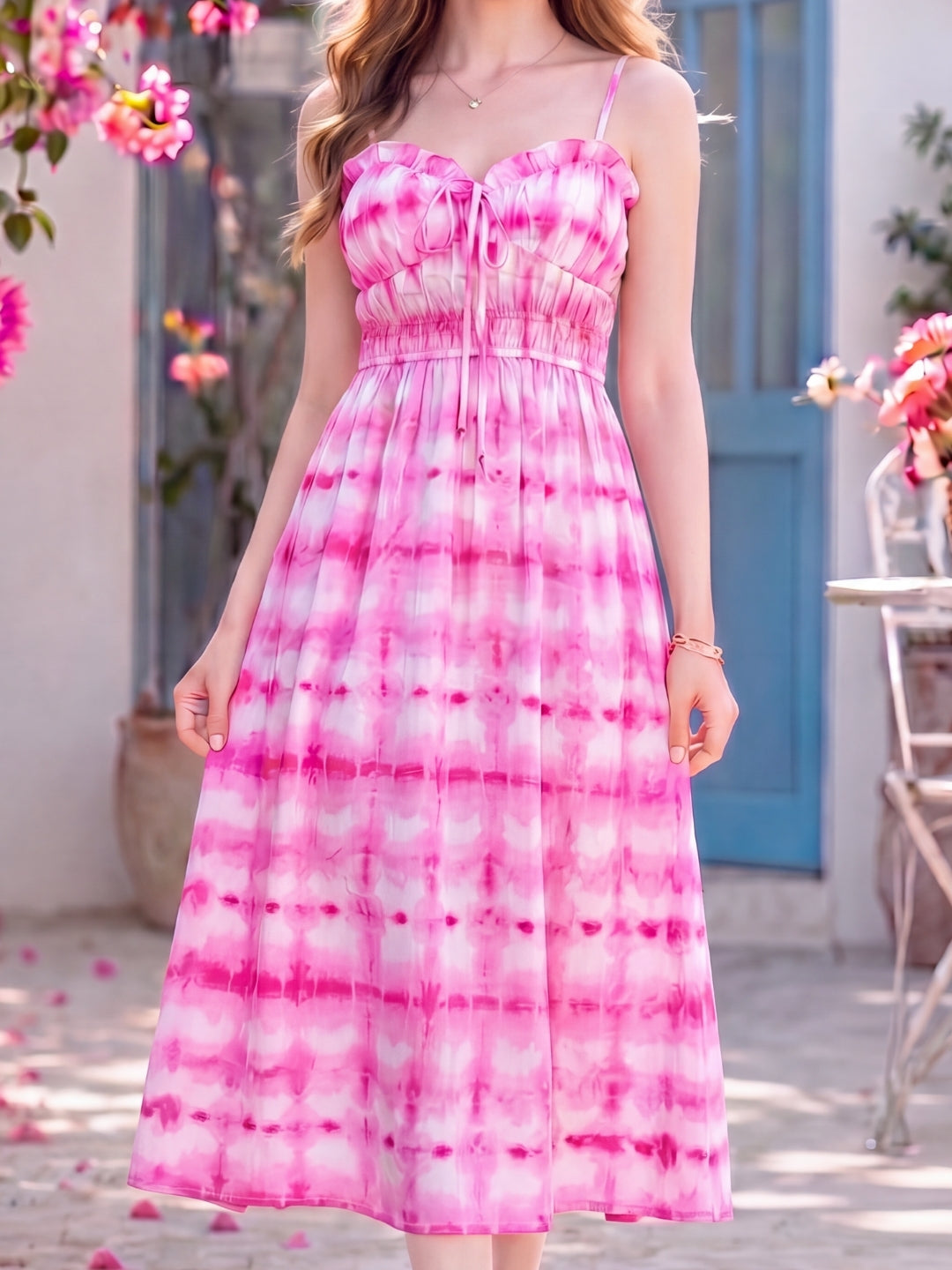 Viscose Tie and Dye midi Dress