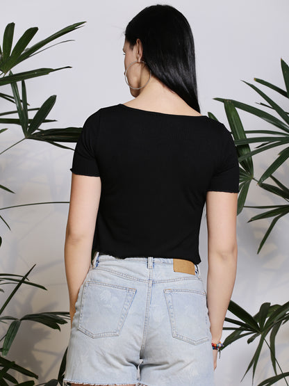 Black  Crop  Tops