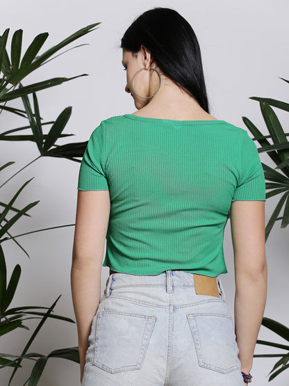Green  Crop  Tops