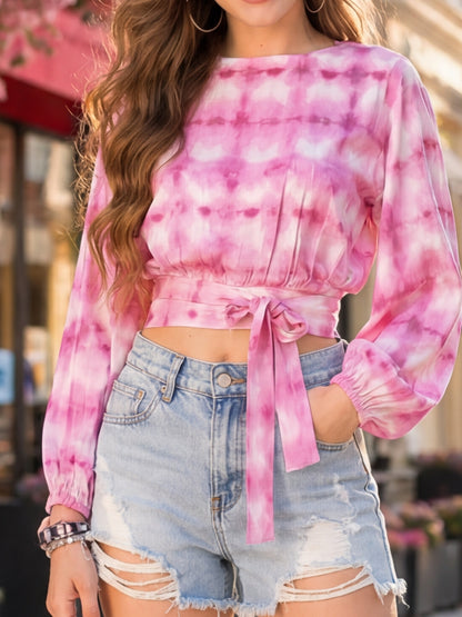 Crepe Wrap Tie & Dye Top
